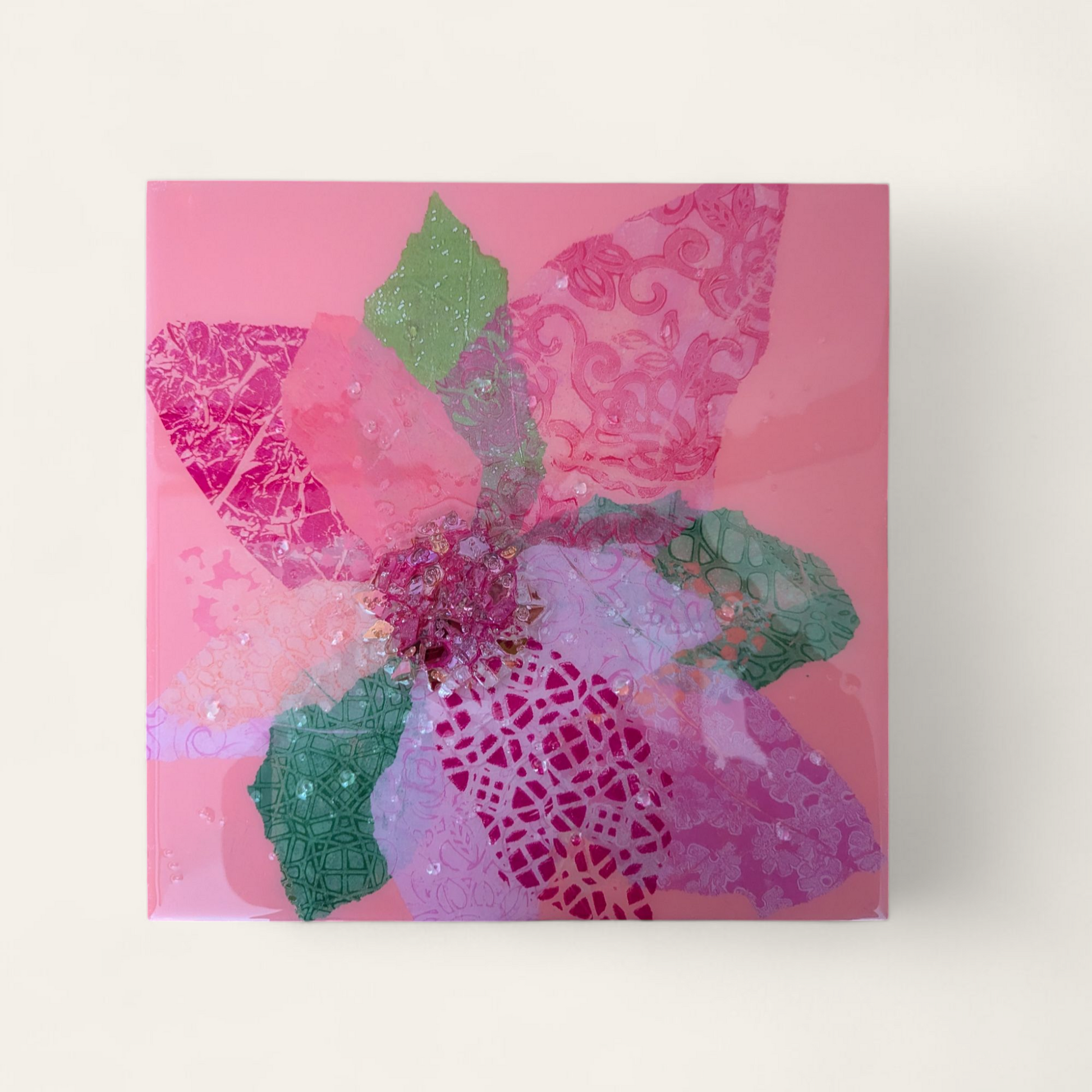 Pink Daisy on Wall
