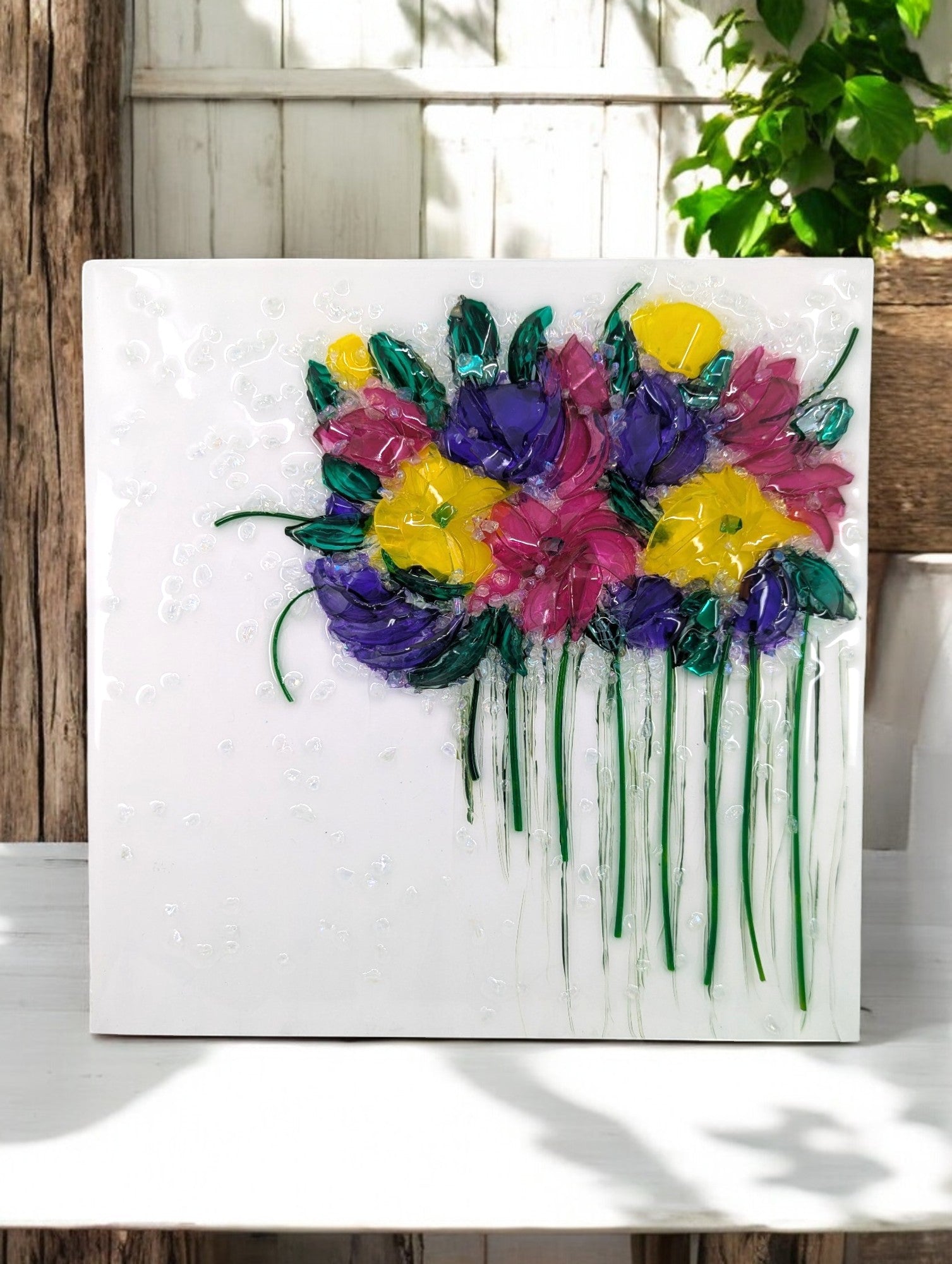 Summer Bouquet glass and resin